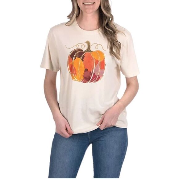 State of Mine Women's Pumpkin Top Size S - Picture 1 of 6